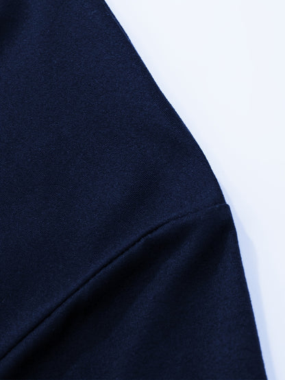 Men's Spring/Autumn Semi-High Neck Simple Outdoor Versatile Long Sleeve T-Shirt