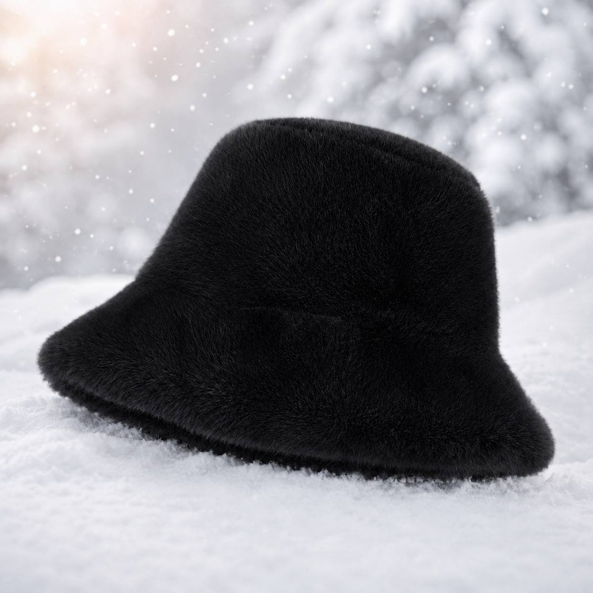 Women’s Soft Plush Bucket Hat – Warm Fall Winter Casual Hat