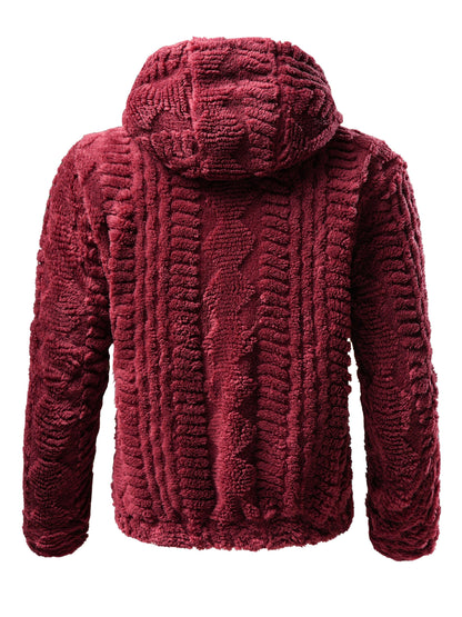 [Elson OBM] Solid Color Fashion Hooded Jacket, Long Sleeve Zip-Up Outerwear, Windproof and Warm, Comfortable for Autumn and Winter, Ideal as a Gift