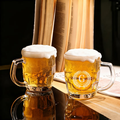 Personalized Glass Beer Mug Set for Wedding Groomsmen Gifts