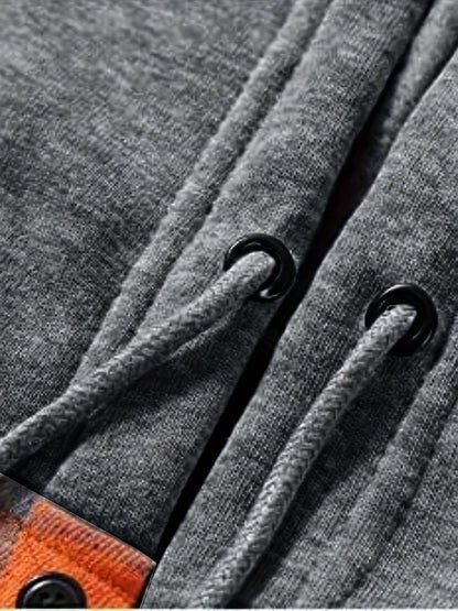 Plaid Shirt Coat For Men Long Sleeve Casual Regular Fit Button Up Hooded Shirts Jacket