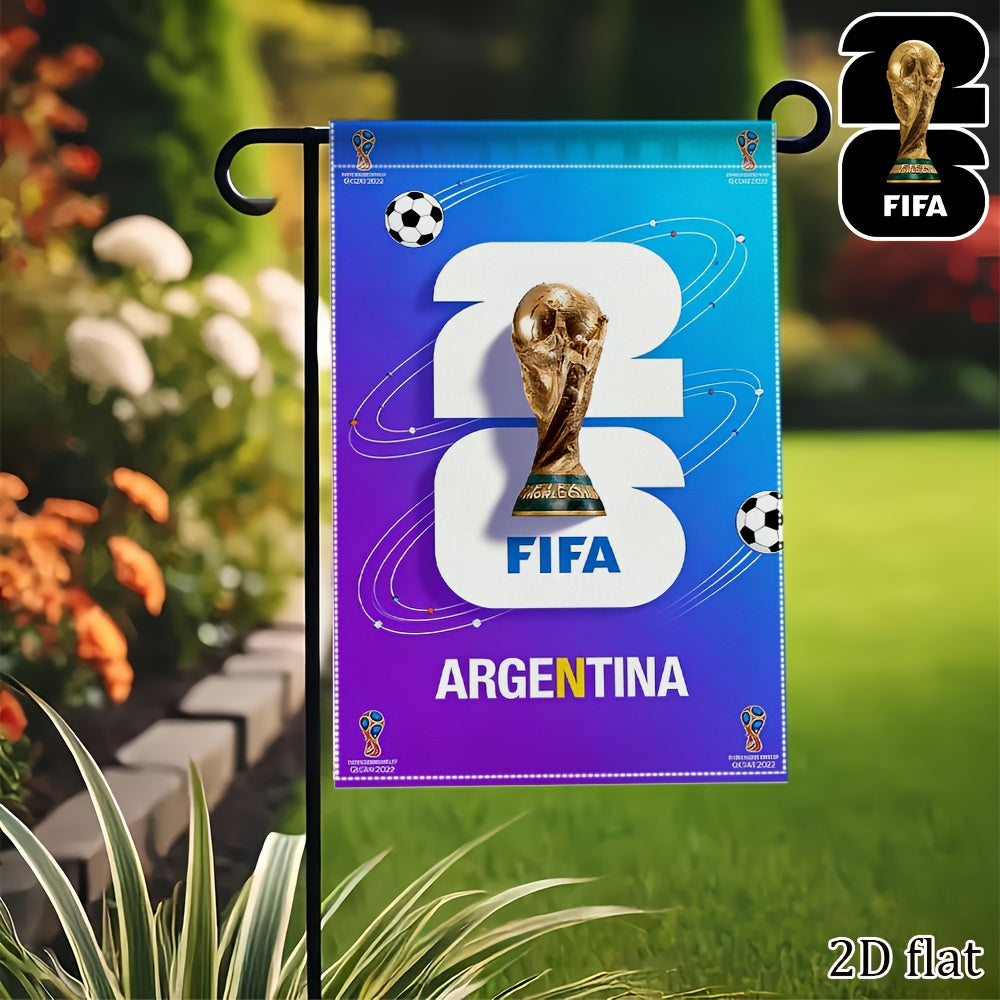 2026 FIFA World Cup Double-Sided Linen Garden Flag 30x45cm