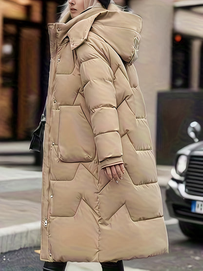 European and American winter thick jacket, new knee length jacket, loose fitting jacket for women