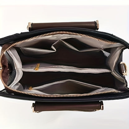 Premium PU Leather Large Capacity Women's Multi-Layer Tote Bag