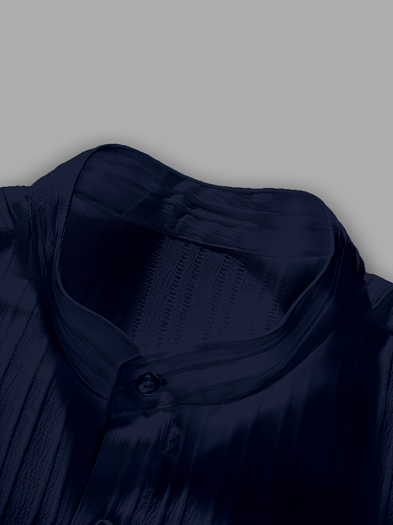 Men's Summer Casual Polyester Set with Stand Collar Shirt & Pants