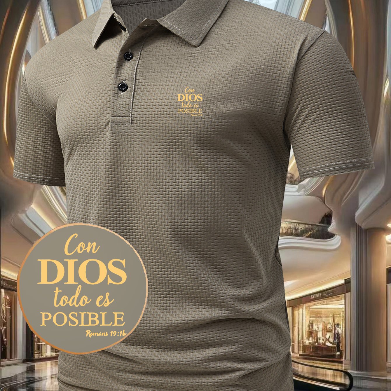 G884-DIOS Men's Short Sleeve Casual Summer Printed T-Shirt - Fashionable and Versatile Top, Geometric Design, Lightweight Golf Shirt - ayq