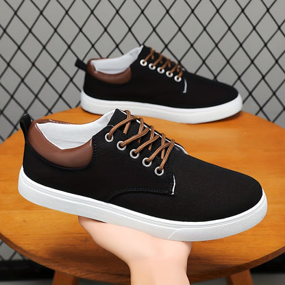 Classic Canvas Skate Shoes for Men in Spring And Summer - Breathable, Non-Slip, And Durable Lace-Up Sneakers, Perfect for Everyday Casual Wear