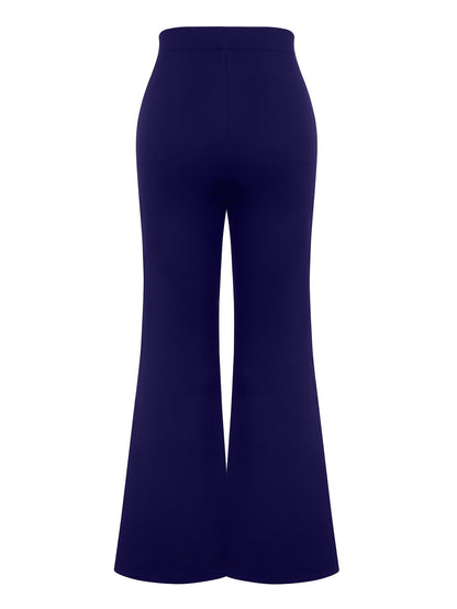 Women's Wide-Leg Belted Trousers - Casual Comfortable Pants