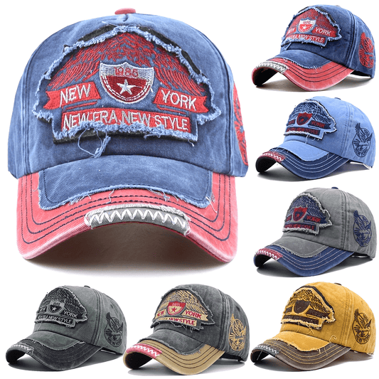 Xlamulu Vintage 1985 New York Style Baseball Cap - Snapback with Patches, Lightweight & Hand-Washable, Available in Multiple Colors, Baseball Cap