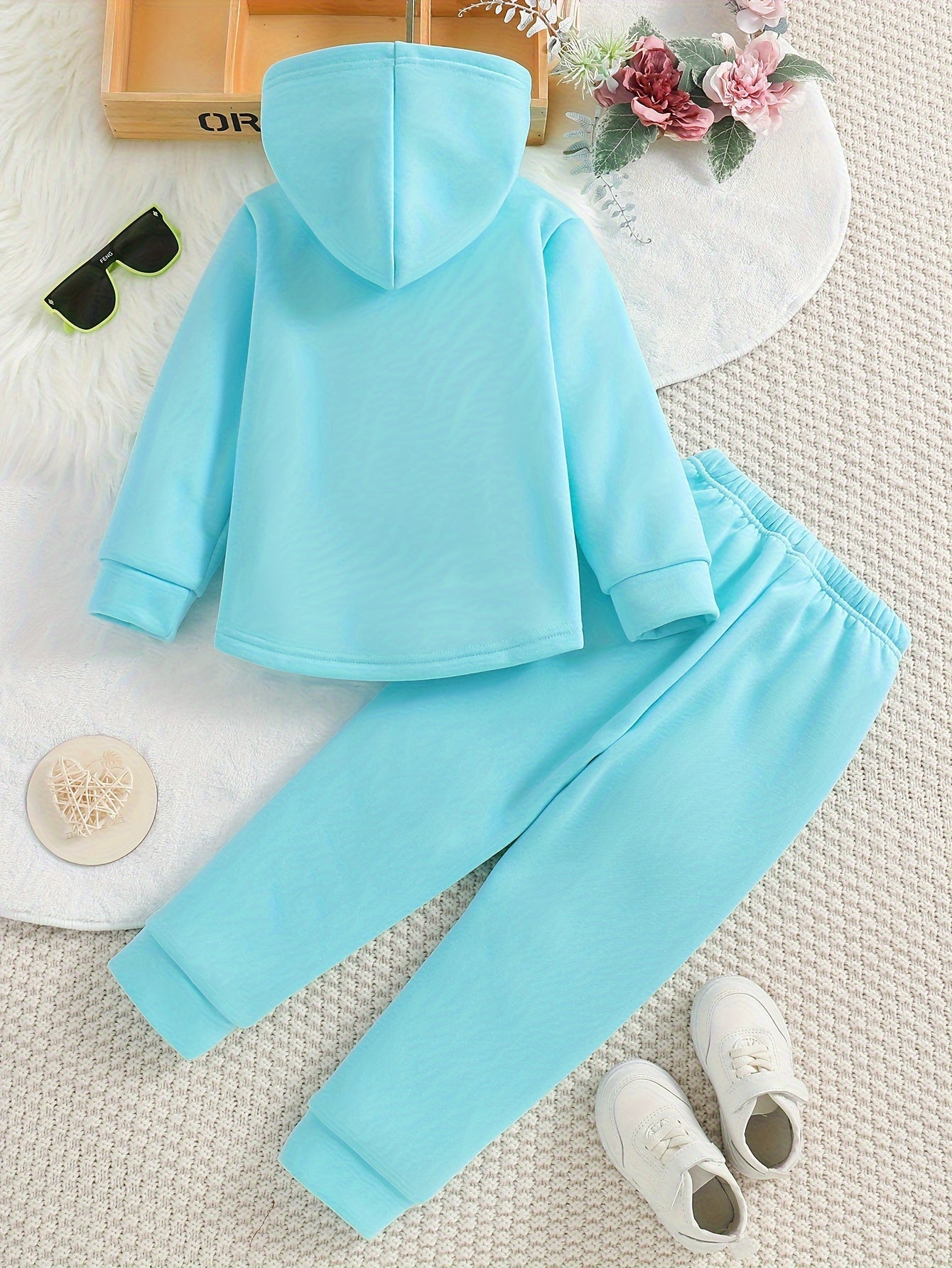Girls' 2-piece Sets, Button Front Hooded Jacket + Jogger Pants, Autumn Clothes Party Outdoor Sports Outdoor
