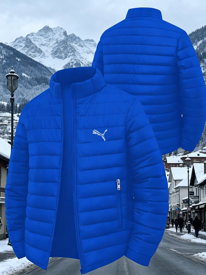 Men's Casual Stand Collar Jacket Lightweight Windproof Warm