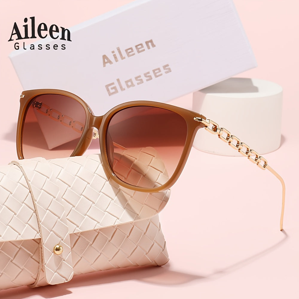 Aileen Oversized Polarized Sunglasses with Aluminum Frame