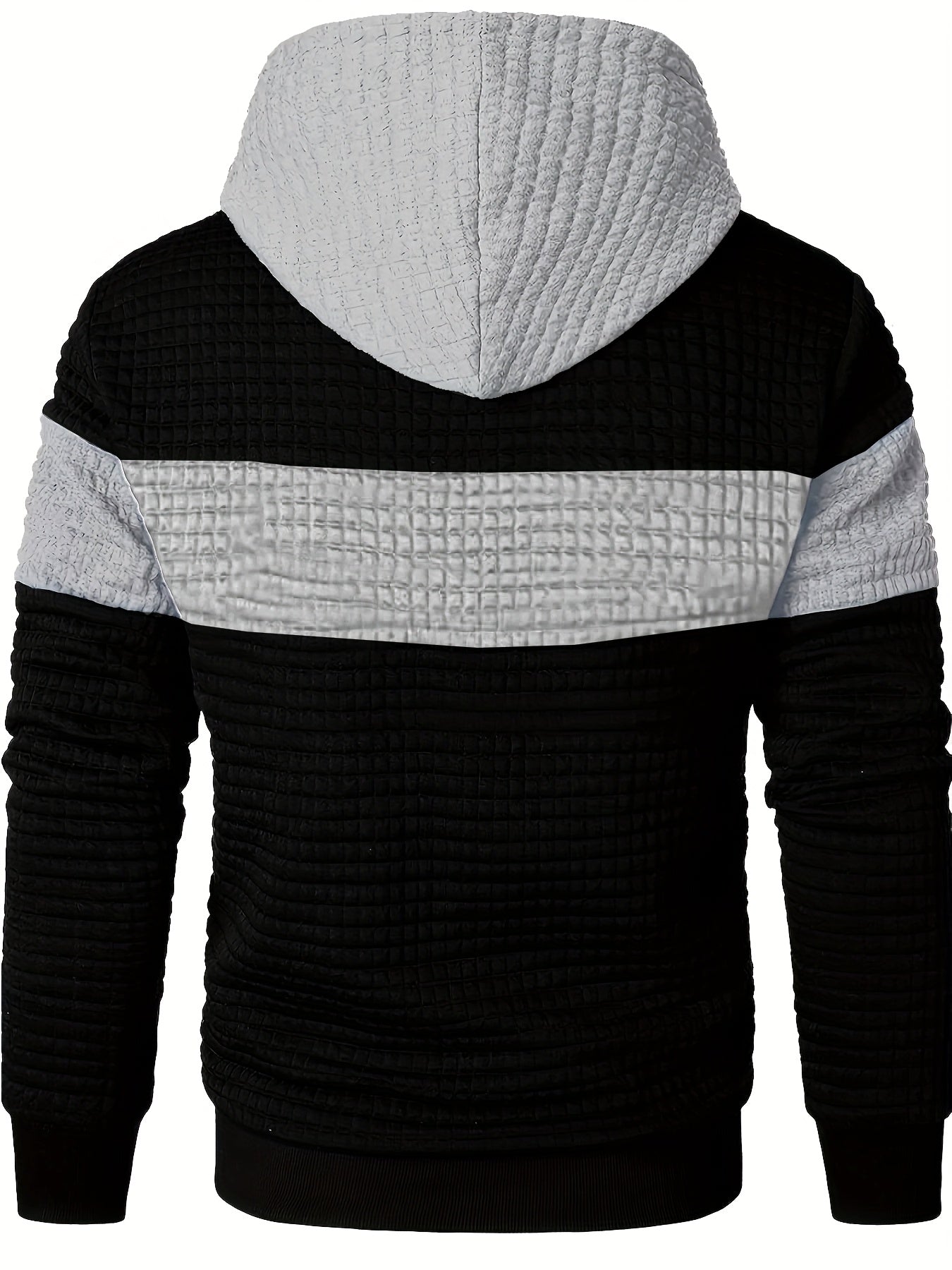 Fashion Hooded Sweatshirt | Casual Men'S Pullover with Slight Stretch Fabric, Long Sleeve, Pocket Details, Solid Color Pattern for Spring/Fall