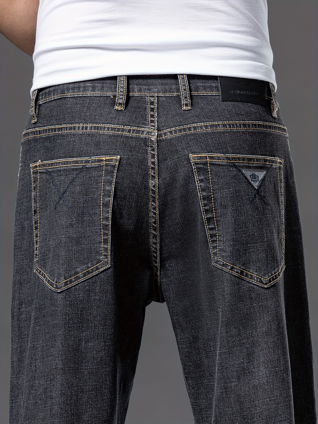 Geng Yuanshi High-End Summer Men's Jeans New Trend Fashion Straight-Leg Light Business Stretch Denim Pants