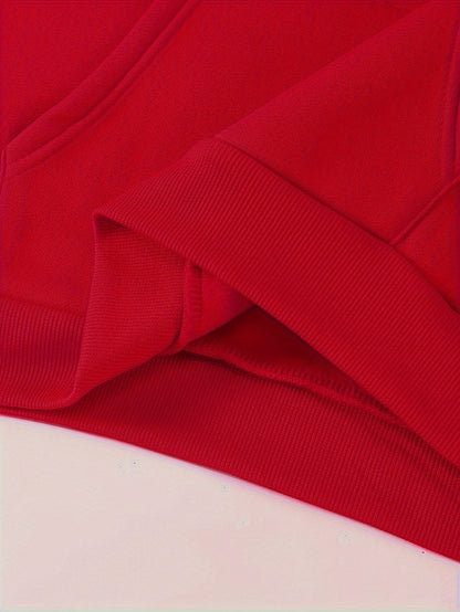 Women'S 2024 New Year Sweatshirt and Pants Set, Hooded Long Sleeve Casual Outfit with Pockets, Polyester Knit Fabric, Geometric Pattern, for Autumn/Winter Season