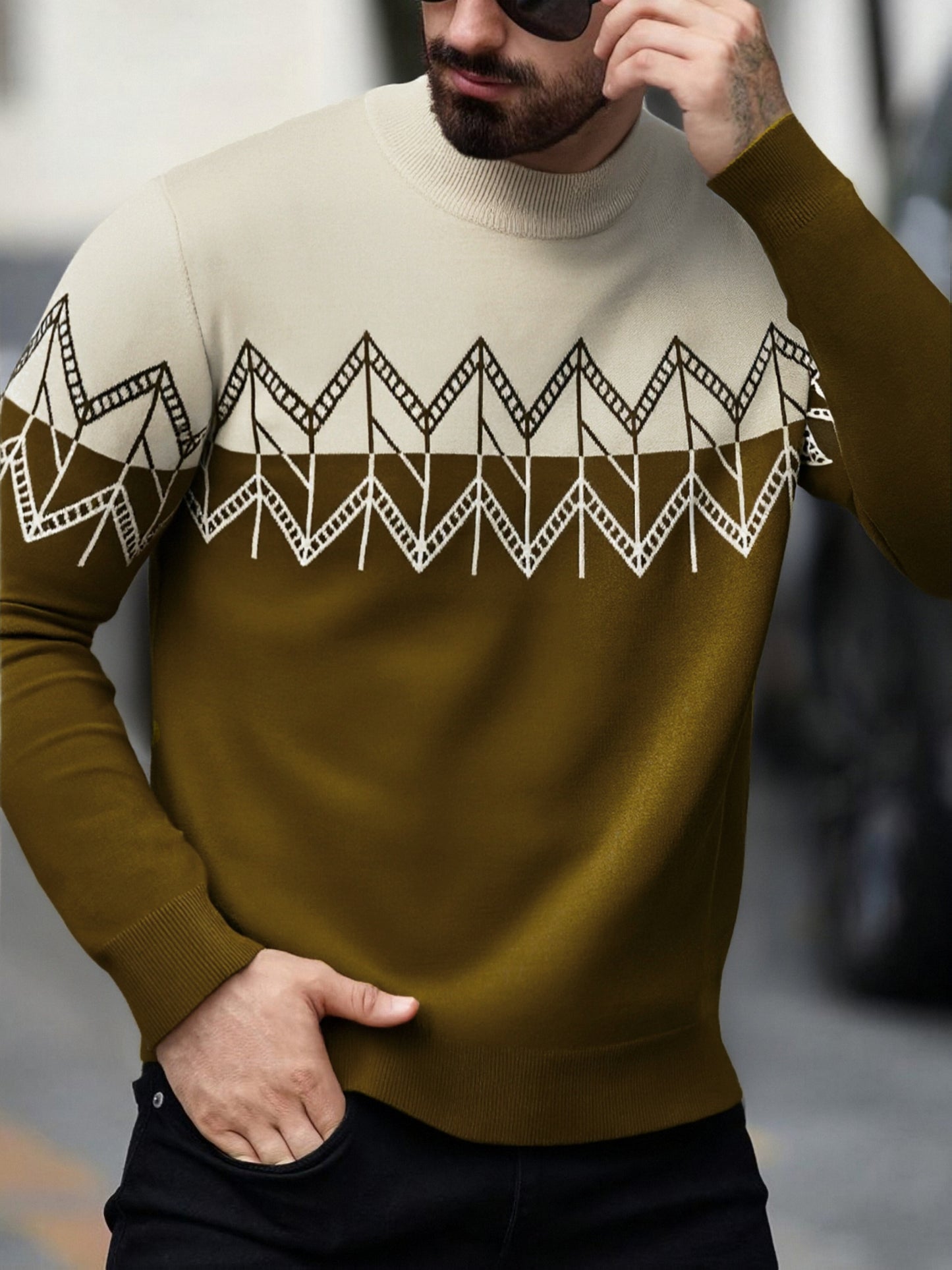 Men's Autumn/Winter Sweater, Men's Pullover Knit Sweater, Men's Winter Long Sleeve Sweater, Men's Winter Clothing, Men's Sweater, Christmas Sweater, Men's Christmas Sweater, Winter Men's Apparel, New Year's Apparel, Men's Aut