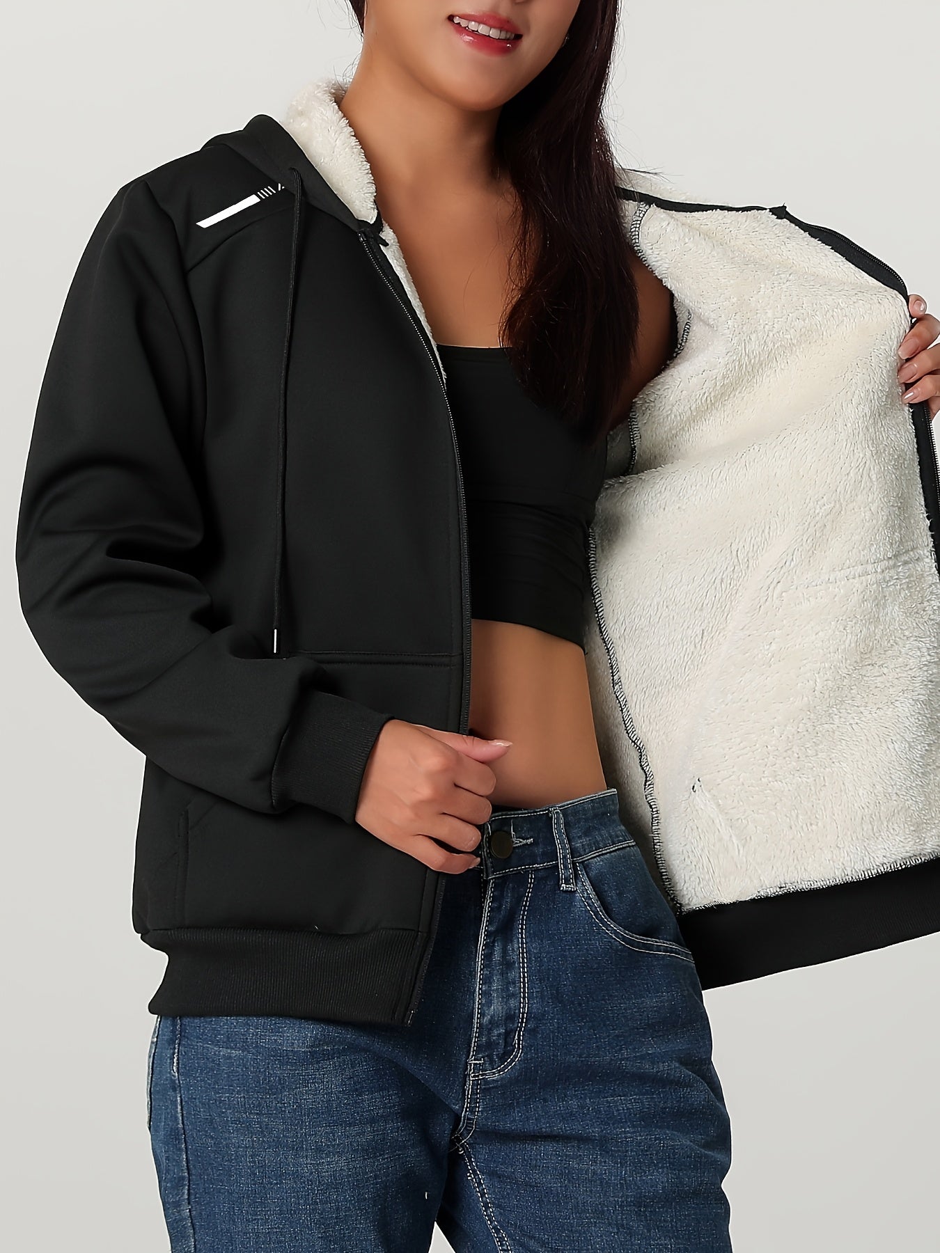 Women'S Heavyweight Winter Jacket - Thermal Insulated Cold Weather Coat with Full-Zip Closure, Large Front Pockets - Purple Outerwear for Everyday & Formal Events - Non-Stretchy Polyester Fabric - Easy-Care Ladies Outerwear,