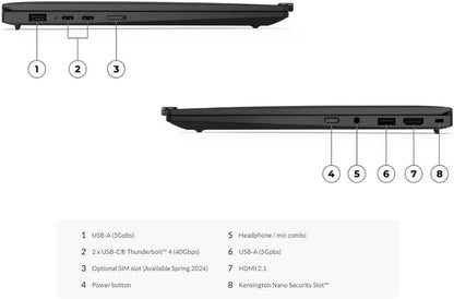 Lenovo Gen 12 Thinkpad X1 Carbon Laptop with Intel Ultra 7 165U Vpro Processor, 14" WUXGA 100% Srgb Touchscreen, 32GB 6400Mhz RAM, 1TB Gen4 Performance SSD, FHD+ IR+ RGB Camera, and Windows 11 Pro