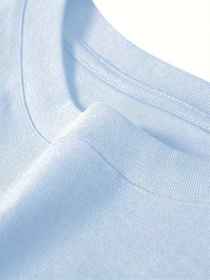 Men'S Happy New Year Graphic T-Shirt - Casual Long Sleeve Crew Neck, White with Black Lettering & Festive Design, Loose Fit for Spring/Fall, Perfect for Casual Attire, Festive Clothing | Festive Graphic Tee | Comfortable Fit