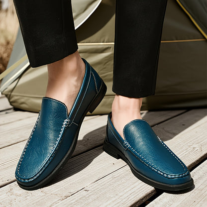 Men's Casual Slip-On Loafers Leather Outdoor Shoes