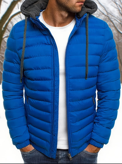 Men's Zipper Hoodie Jacket for Fall and Winter Casual Wear