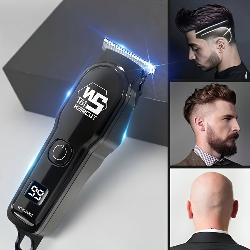 FEIYBA Men'S Cordless Electric Hair Clipper, Compact Rechargeable Beard & Hair Trimmer Set, Professional Barber Quality, Portable Grooming Tool for Home Use, Ideal Gift for Father'S Day or Christmas, USB Charging, Battery, 36