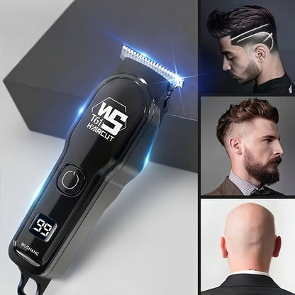 FEIYBA Men'S Cordless Electric Hair Clipper, Compact Rechargeable Beard & Hair Trimmer Set, Professional Barber Quality, Portable Grooming Tool for Home Use, Ideal Gift for Father'S Day or Christmas, USB Charging, Battery, 36