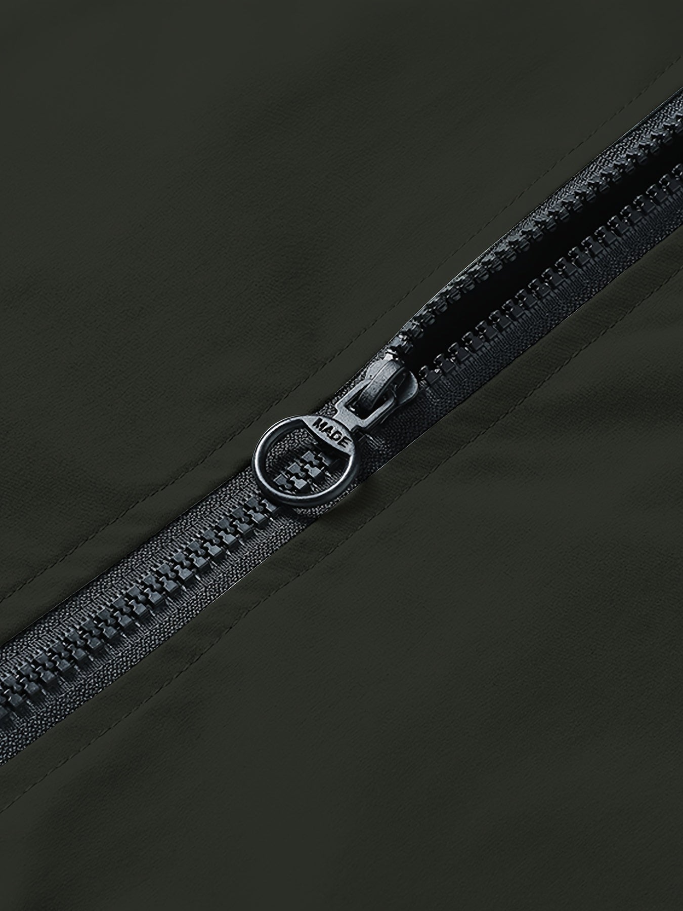 Men's Stand Collar Long Sleeve Zip Up Sports Jacket With Contrast Trim Design, Men's Spring Fall Outwear, As Gifts