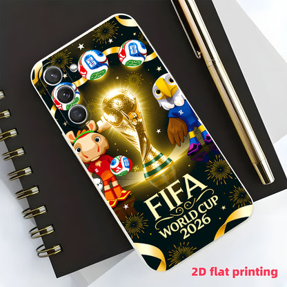 FIFA World Cup 2026 TPU Phone Case with Trophy & Mascot Design