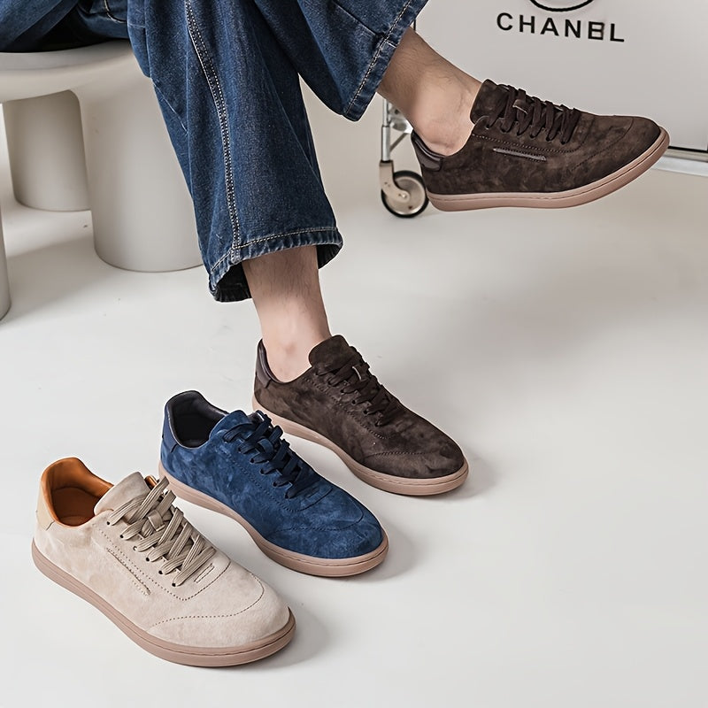 Men's Vintage-Style Casual Board Shoes with Rubber Sole