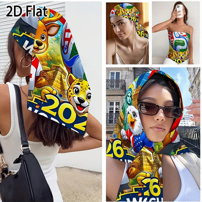 FIFA World Cup 2026 Maple Clutch Square Scarf - USA Canada Mexico