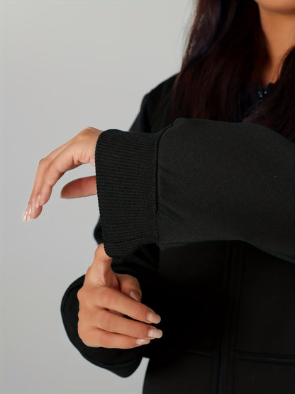 Women'S Heavyweight Winter Jacket - Thermal Insulated Cold Weather Coat with Full-Zip Closure, Large Front Pockets - Purple Outerwear for Everyday & Formal Events - Non-Stretchy Polyester Fabric - Easy-Care Ladies Outerwear,