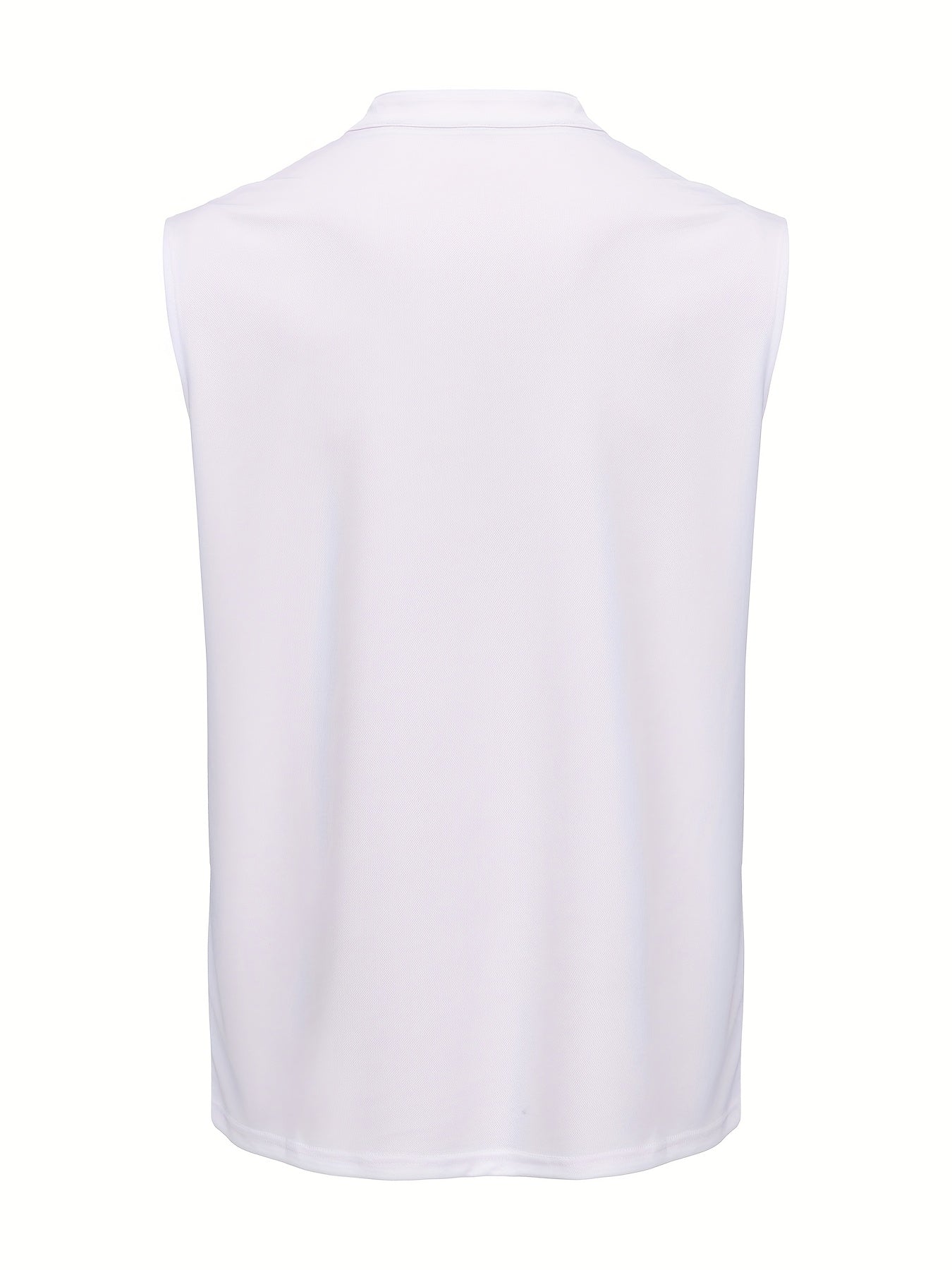 Men's Sleeveless V-Neck Shirt with Quarter Zip - Lightweight Summer To
