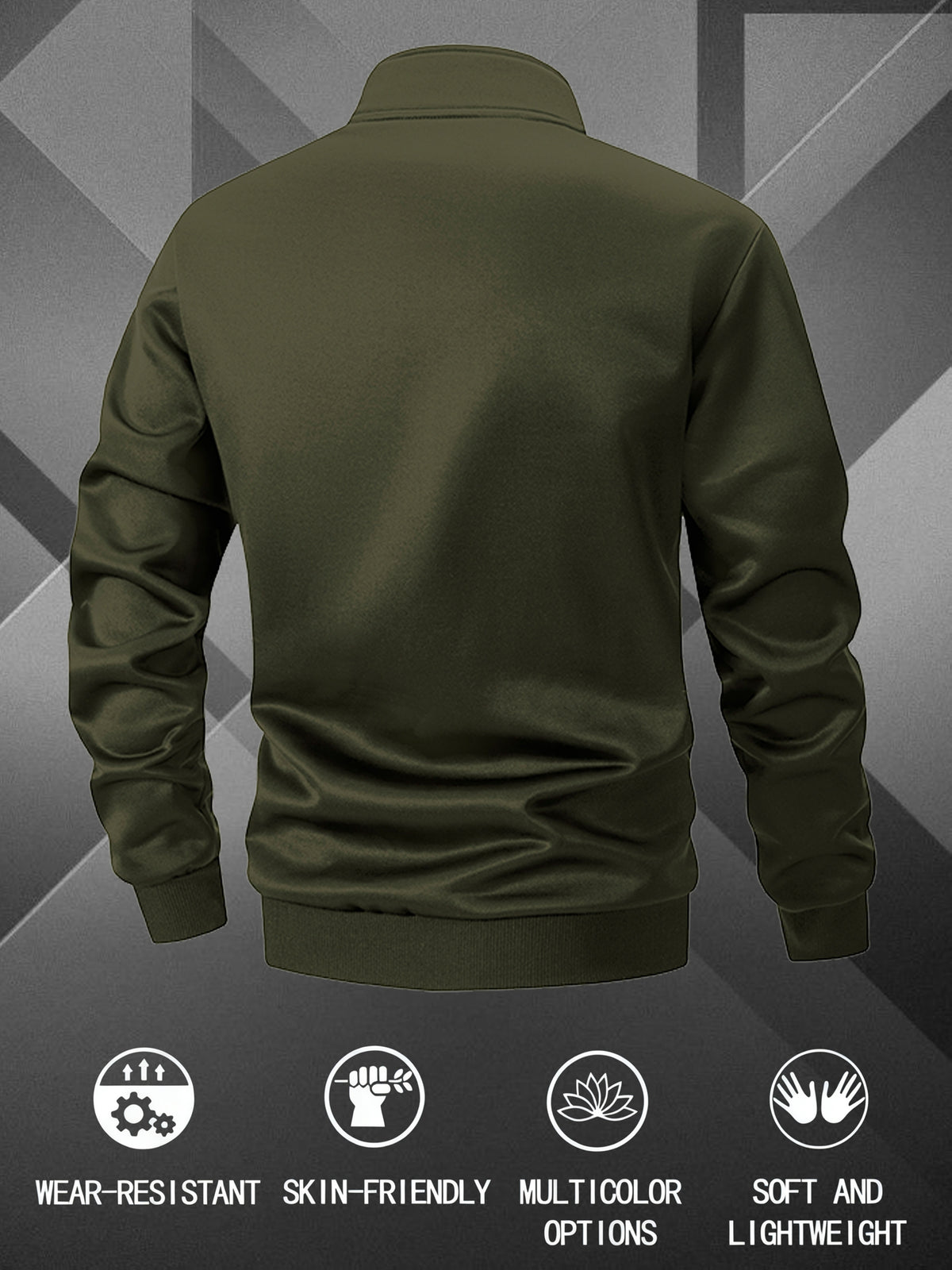Men's Zip-Up Sports Jacket with Color-Block Design for Casual Wear