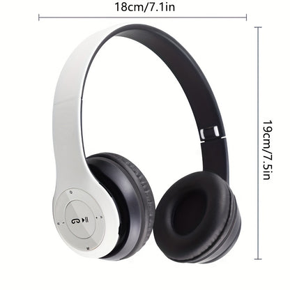 Wireless DJ Headphones with Foldable Design - Long Battery Life, 3.5mm Audio Jack, Ideal for PC/TV/Phone - Popular Over-Ear Wireless Headphones, DJ Headphones|Foldable Headphones|Rechargeable Battery