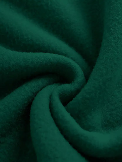 Women'S Red & Dark Green Christmas Hooded Sweatshirt with Reindeer & Snowflake Print, Cozy Winter Pullover Hoodie, Loose Fit Casual Sweater for Holiday Party