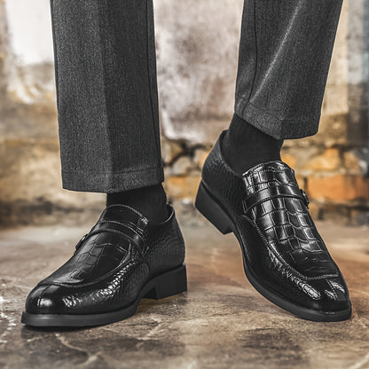 Men's Casual Business Lace-Up Shoes All-Season PU Leather