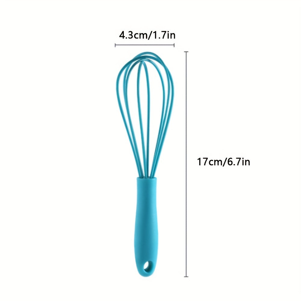 1pc/4pcs Silicone Mini Whisk - Perfect for Adults - Ideal for Blending, Whisking, Beating, And Stirring - Essential Baking Tool And Kitchen Gadget - Back to School Supply - for Baking Enthusiasts & St