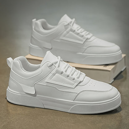 Men'S Stylish Low-Top Sneakers - Comfortable, Versatile Lace-Up with Durable PVC Sole, Ideal for Outdoor Activities, Casual Wear, and Skateboarding, Casual Footwear   Minimalist Design   Comfortable Footwear