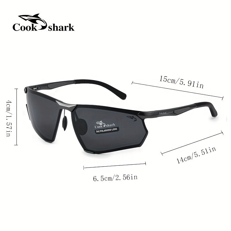 Cookshark Men's Polarized Semi-Rimless Sunglasses for Driving