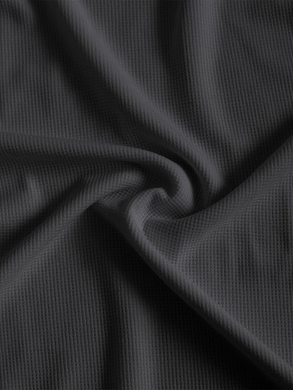 Men'S Long-Sleeve T-Shirt in a Heavy Waffle Knit for Autumn, Perfect for Casual Wear