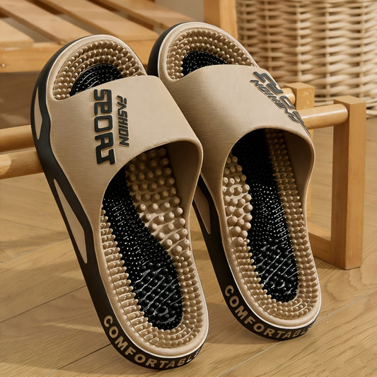 Men's Large EVA Massage Slippers for Indoor and Outdoor Use - ayq