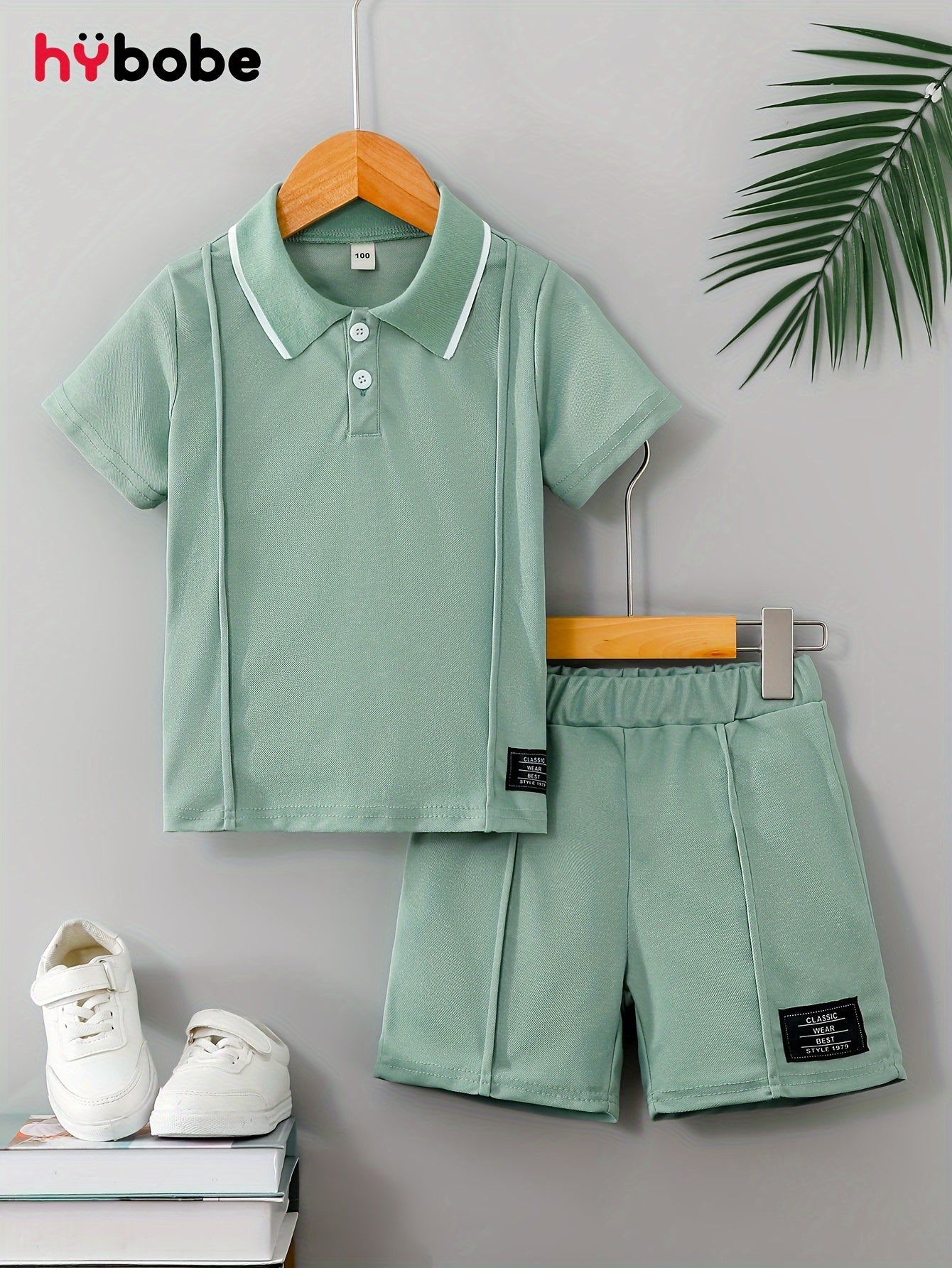 Boys' Summer Polo Shirt & Shorts Set, Casual Lightweight 2-Piece