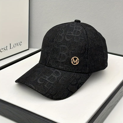 Women's Lightweight Adjustable Baseball Cap with Embroidered Jacquard