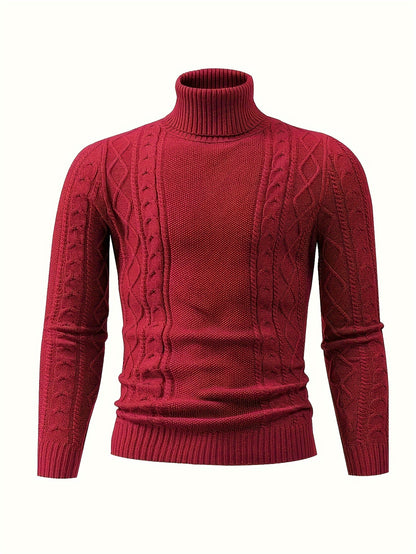 2024 New Cross-Border Men'S Plaid Knit Pullover Sweater (Men'S Warm Top)