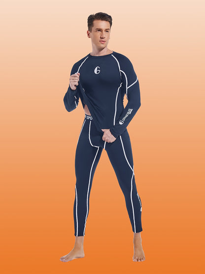Men's Thermal Fleece Underwear Set for Cold Weather Sports
