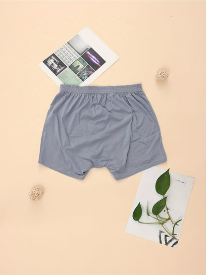 Men's High-Waisted Cotton Boxer Briefs with Button Closure