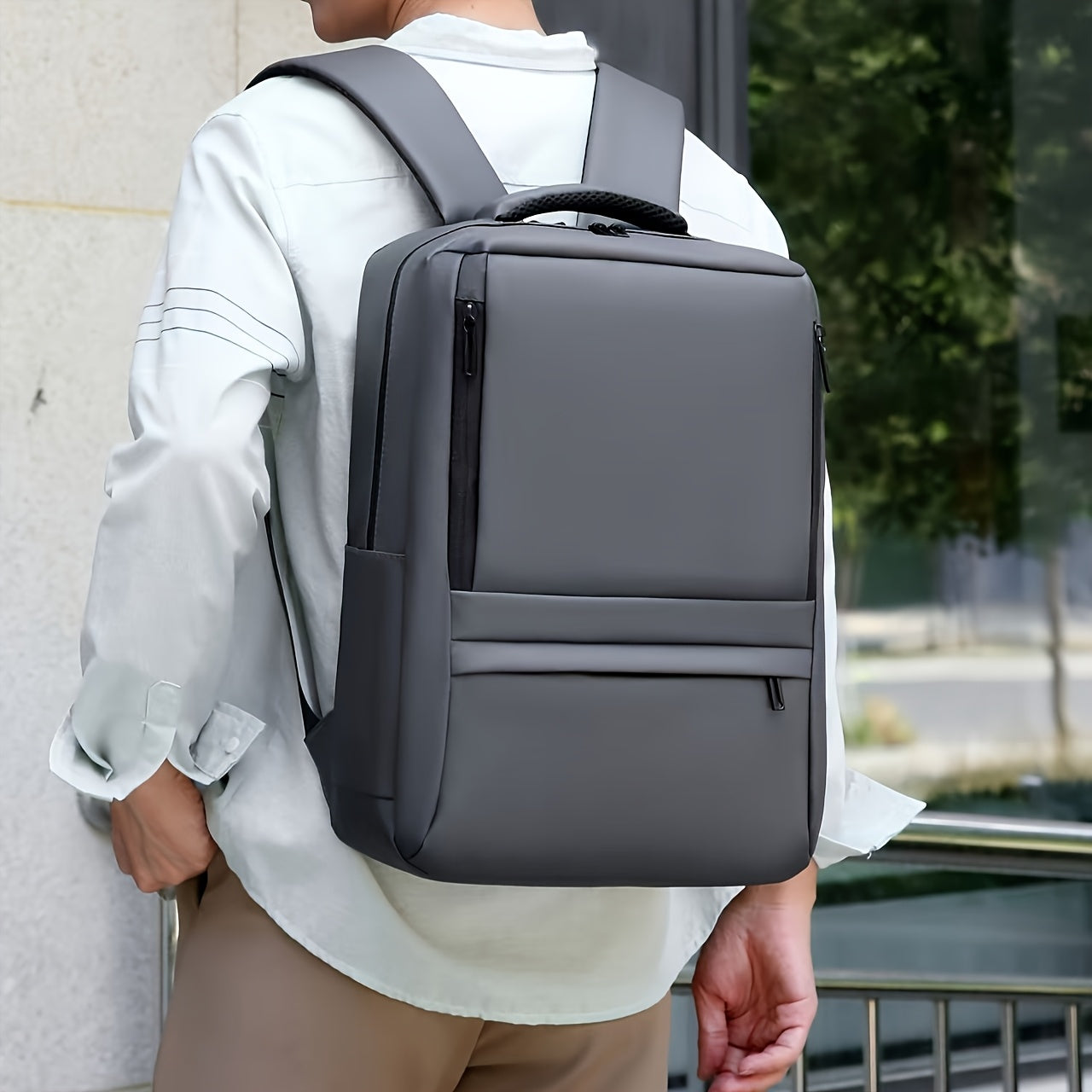 40.89cm Laptop Backpack - Durable Synthetic Leather High Quality Shockproof Multi-Compartment Sporty Design Convertible Shoulder  Top Handles for Commuting Travel School College