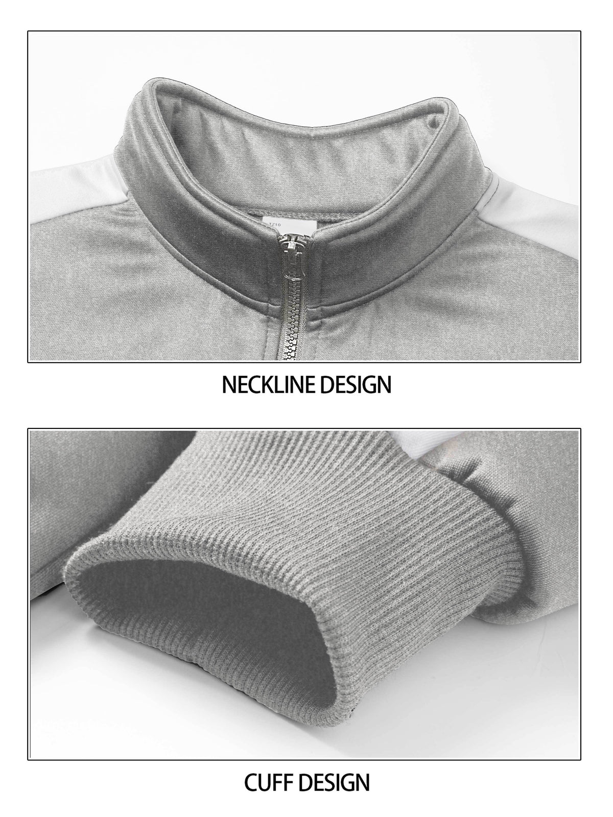 Men's Autumn Winter Stand Collar Zipper Jacket & Pants Set