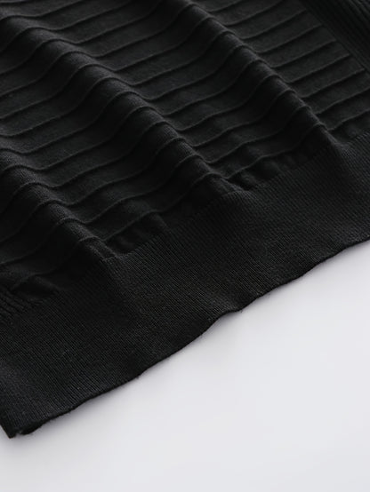 New Fashion Men'S Long-Sleeve Pullover with Contrasting Striped Knit from Tie Mu Zhen OBM.